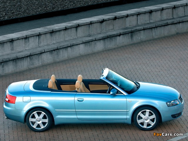 Audi A4 1.8T quattro Cabrio UK-spec B6,8H (2001–2005) wallpapers (640 x 480)