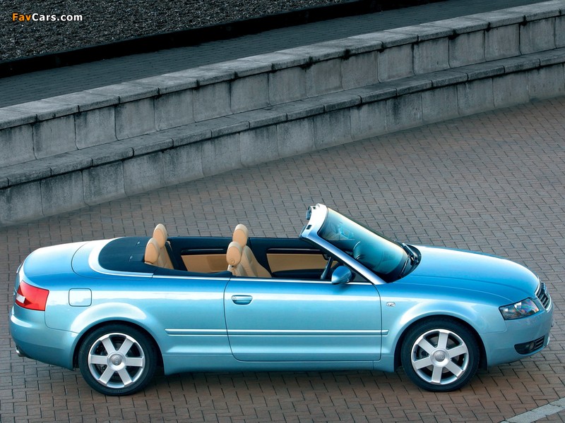 Audi A4 1.8T quattro Cabrio UK-spec B6,8H (2001–2005) wallpapers (800 x 600)