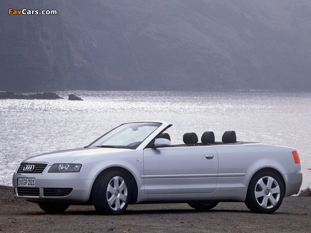 Audi A4 2.4 Cabrio B6,8H (2001–2005) wallpapers (640 x 480)