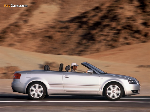 Audi A4 2.4 Cabrio B6,8H (2001–2005) wallpapers (640 x 480)