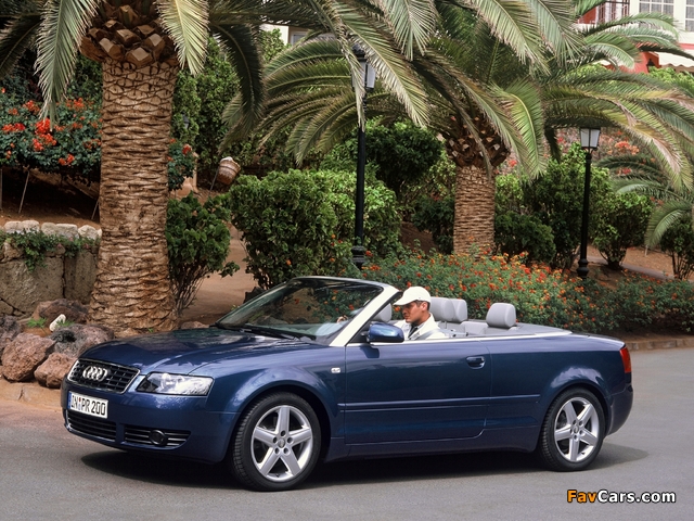 Audi A4 3.0 Cabrio B6,8H (2001–2005) wallpapers (640 x 480)