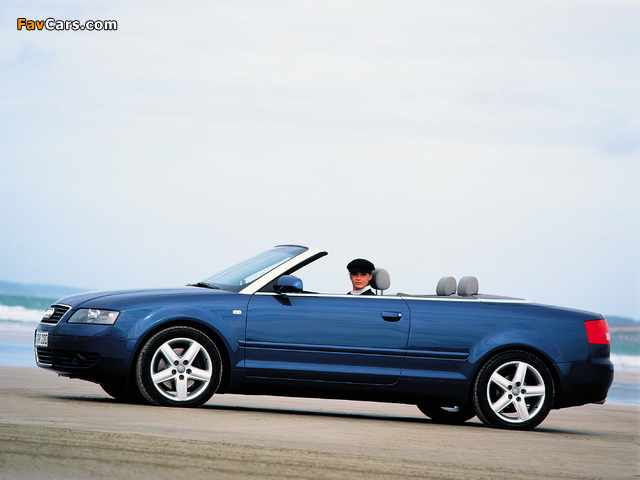 Audi A4 3.0 Cabrio (B6,8H) 2001–05 wallpapers (640 x 480)