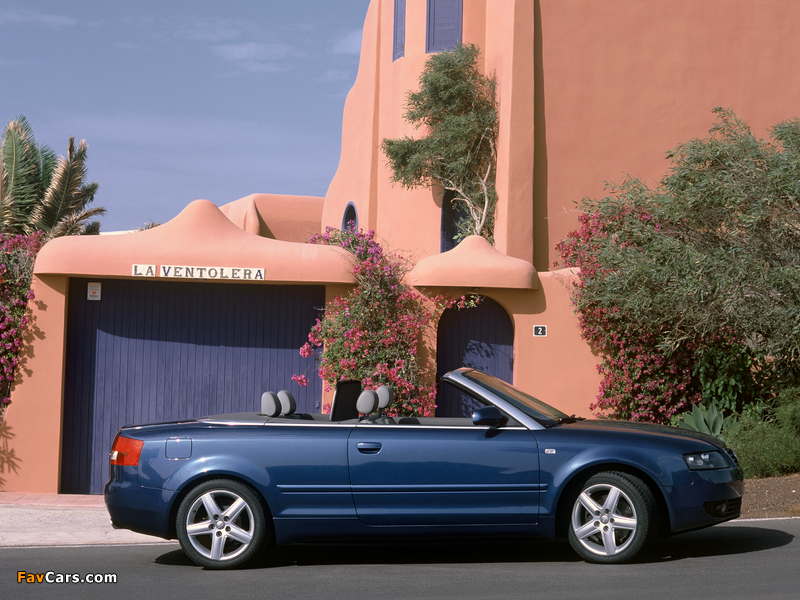 Audi A4 3.0 Cabrio (B6,8H) 2001–05 wallpapers (800 x 600)