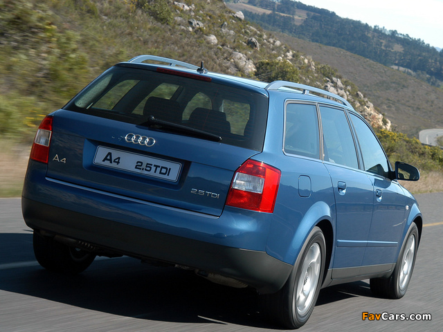 Audi A4 2.5 TDI quattro Avant ZA-spec B6,8E (2001–2004) wallpapers (640 x 480)
