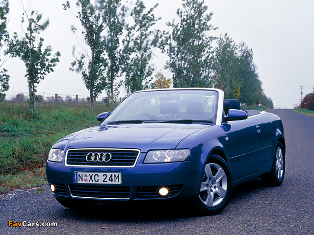 Audi A4 1.8T Cabrio AU-spec (B6,8H) 2003–06 images (640 x 480)