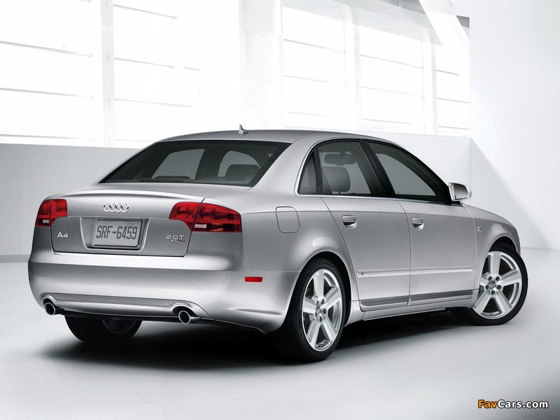 Audi A4 2.0T S-Line Sedan US-spec B7,8E (2004–2007) images (800 x 600)