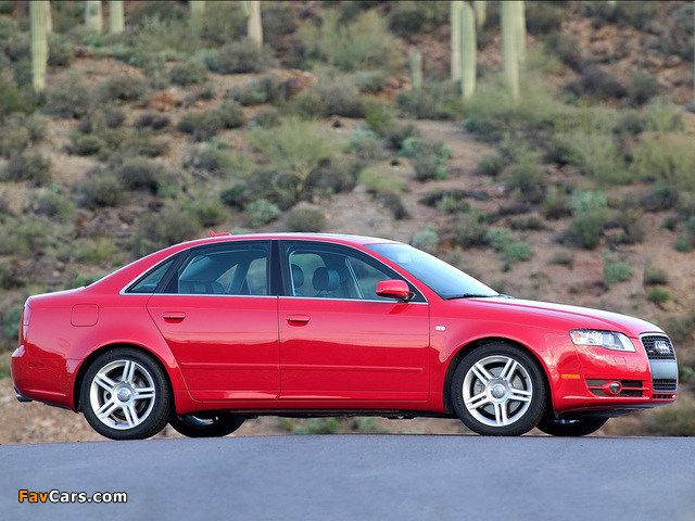 Audi A4 Sedan US-spec B7,8E (2004–2007) photos (640 x 480)