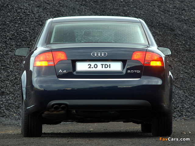 Audi A4 2.0 TDI Sedan ZA-spec B7,8E (2004–2007) pictures (640 x 480)