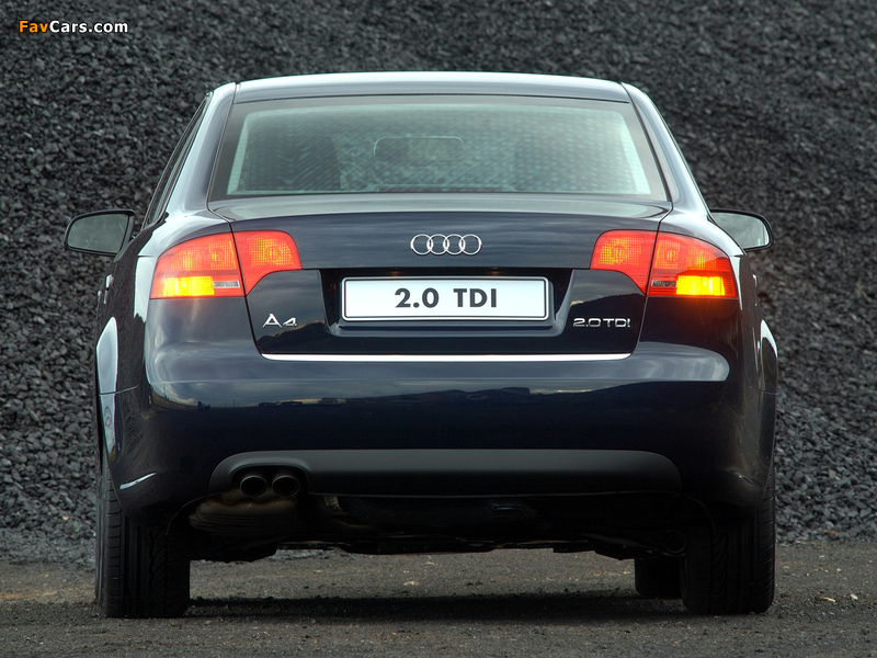 Audi A4 2.0 TDI Sedan ZA-spec B7,8E (2004–2007) pictures (800 x 600)