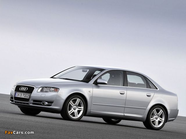 Audi A4 2.0T Sedan B7,8E (2004–2007) wallpapers (640 x 480)