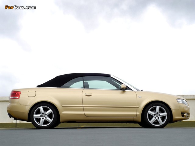 Audi A4 2.0 TDI Cabrio UK-spec B7,8H (2005) images (640 x 480)