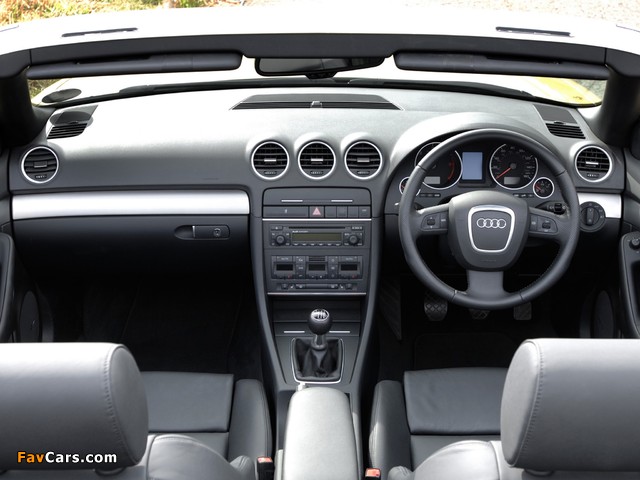 Audi A4 2.0 TDI Cabrio UK-spec B7,8H (2005) pictures (640 x 480)