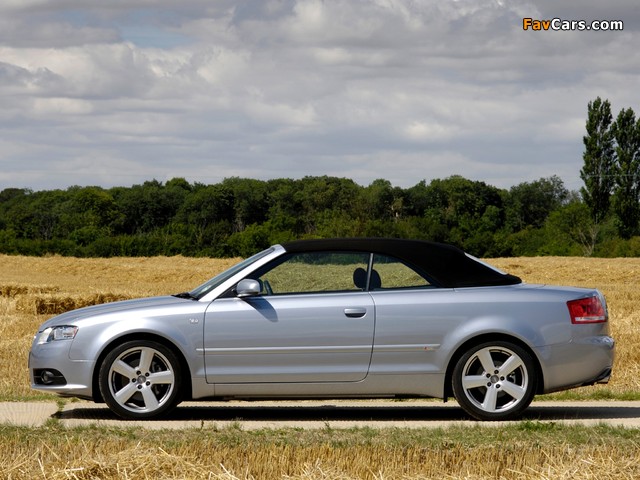 Audi A4 2.0T S-Line Cabrio UK-spec B7,8H (2005) pictures (640 x 480)