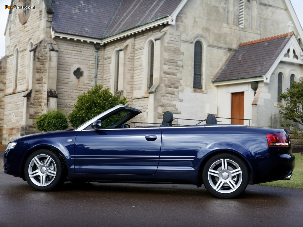 Audi A4 3.2 Cabrio AU-spec (B7,8H) 2006–07 photos (1024 x 768)