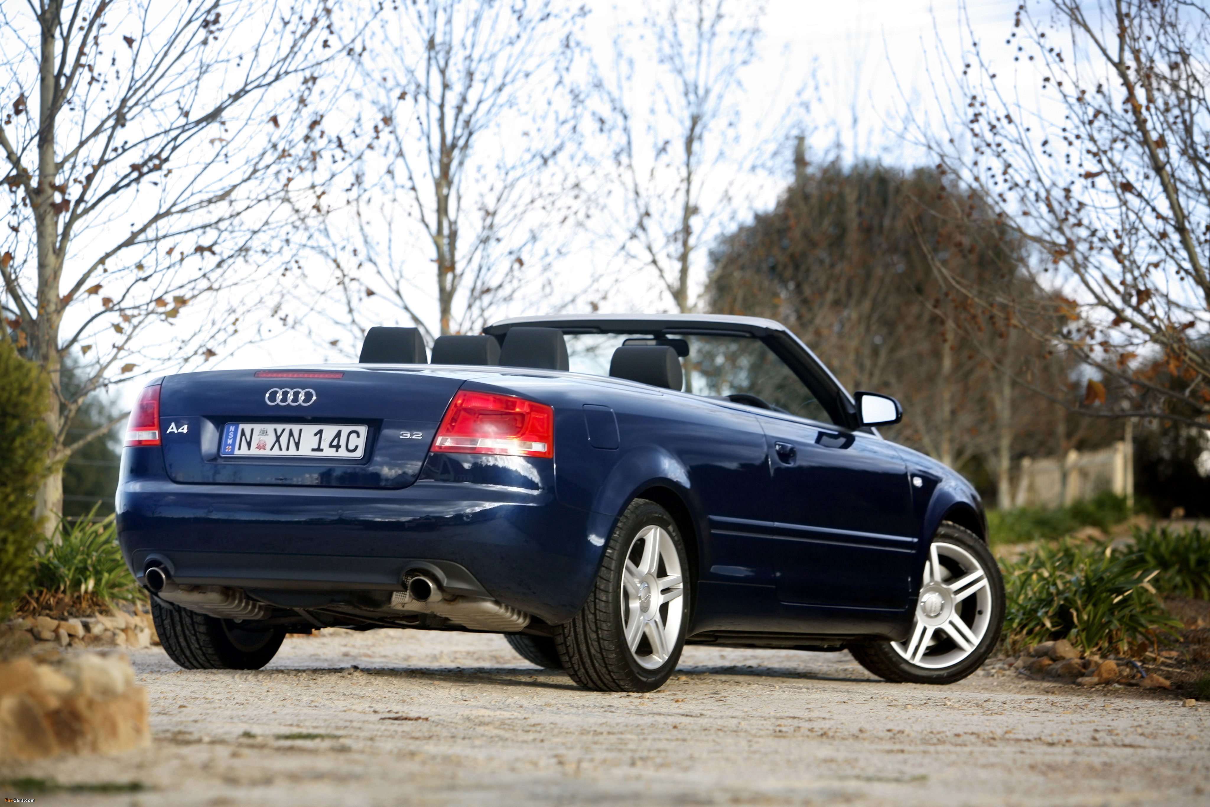 Audi A4 3.2 Cabrio AU-spec (B7,8H) 2006–07 wallpapers (4096 x 2731)