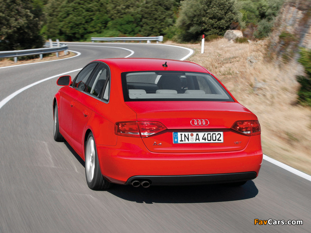 Audi A4 1.8T Sedan B8,8K (2007–2011) pictures (640 x 480)