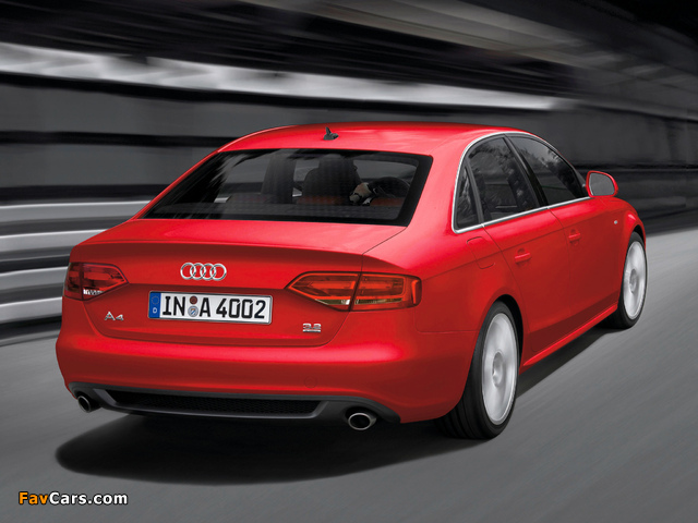 Audi A4 1.8T Sedan B8,8K (2007–2011) pictures (640 x 480)