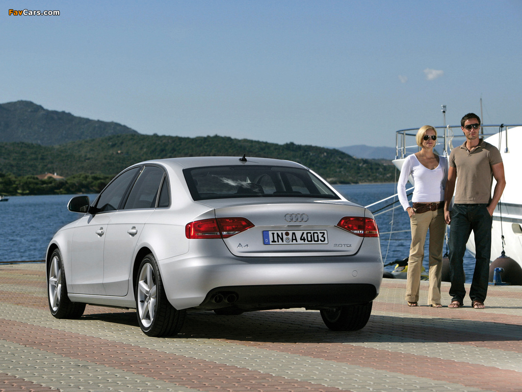 Audi A4 2.0 TDI Sedan B8,8K (2007–2011) pictures (1024 x 768)