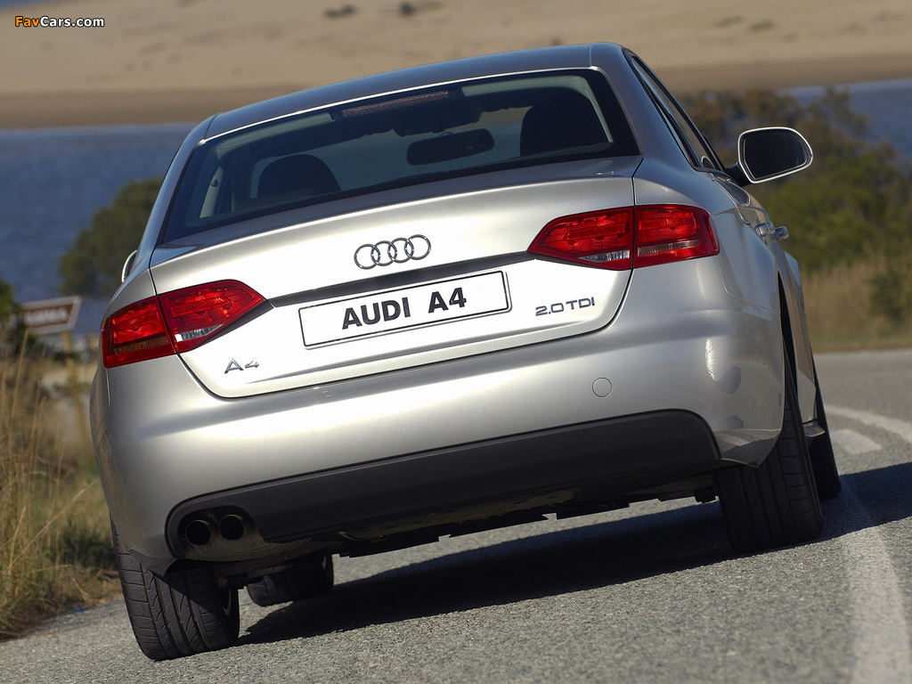 Audi A4 2.0 TDI Sedan ZA-spec B8,8K (2007–2011) pictures (1024 x 768)