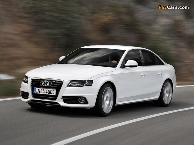 Audi A4 3.2 FSI quattro S-Line Sedan B8,8K (2007–2011) wallpapers (640 x 480)