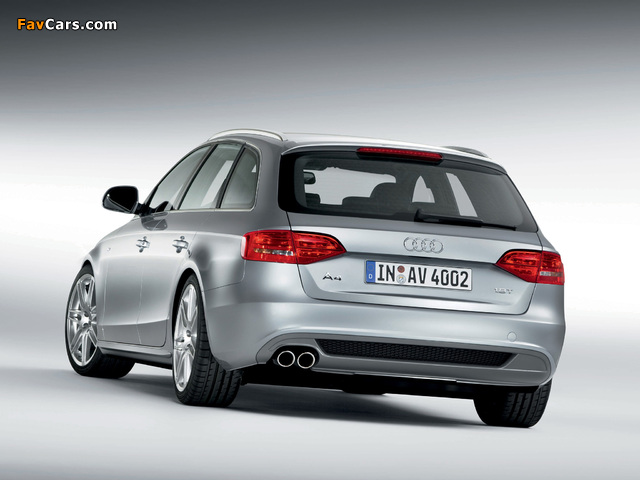 Audi A4 1.8T S-Line Avant B8,8K (2008–2011) pictures (640 x 480)