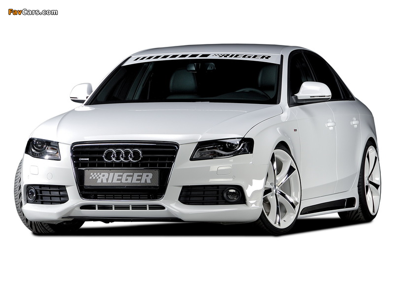 Rieger Audi A4 Sedan (B8,8K) 2008–13 wallpapers (800 x 600)