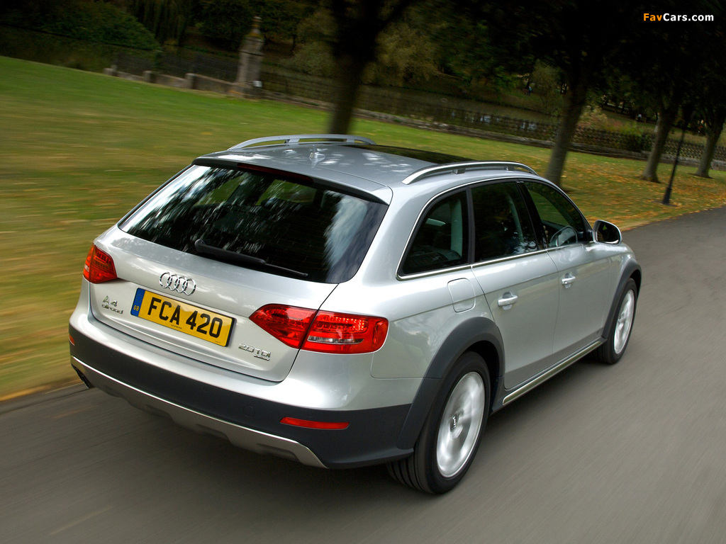 Audi A4 Allroad 2.0 TDI quattro UK-spec B8,8K (2009–2011) wallpapers (1024 x 768)