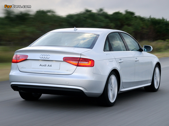 Audi A4 1.8T Sedan ZA-spec (B8,8K) 2012 wallpapers (640 x 480)