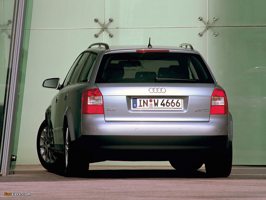 Images of Audi A4 2.5 TDI Avant B6,8E (2001–2004) (1024 x 768)