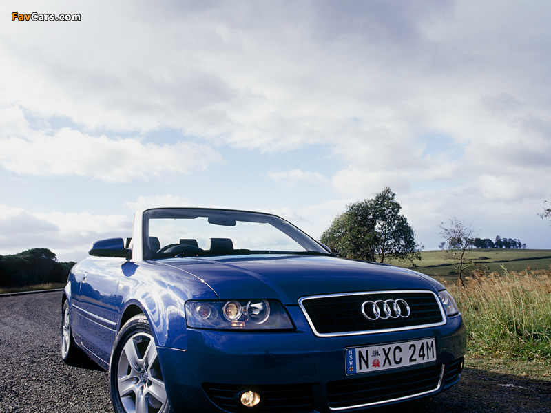 Images of Audi A4 1.8T Cabrio AU-spec (B6,8H) 2003–06 (800 x 600)