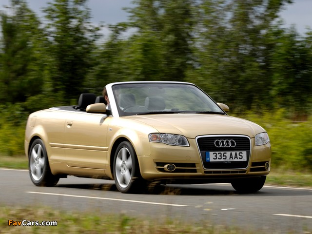 Images of Audi A4 2.0 TDI Cabrio UK-spec B7,8H (2005) (640 x 480)