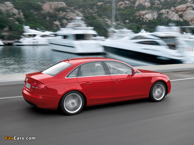 Images of Audi A4 1.8T Sedan B8,8K (2007–2011) (640 x 480)