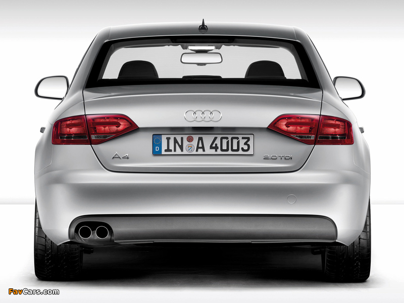 Images of Audi A4 2.0 TDI Sedan B8,8K (2007–2011) (800 x 600)