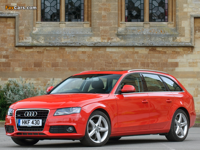 Images of Audi A4 3.0 TDI quattro Avant UK-spec B8,8K (2008–2011) (640 x 480)