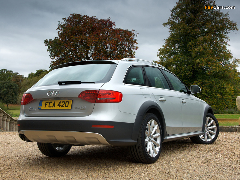 Images of Audi A4 Allroad 2.0 TDI quattro UK-spec B8,8K (2009–2011) (800 x 600)