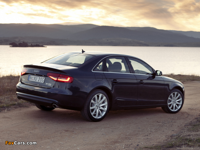 Images of Audi A4 3.0 TDI quattro Sedan AU-spec (B8,8K) 2012 (640 x 480)