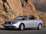 Photos of Audi A4 2.4 Cabrio B6,8H (2001–2005)