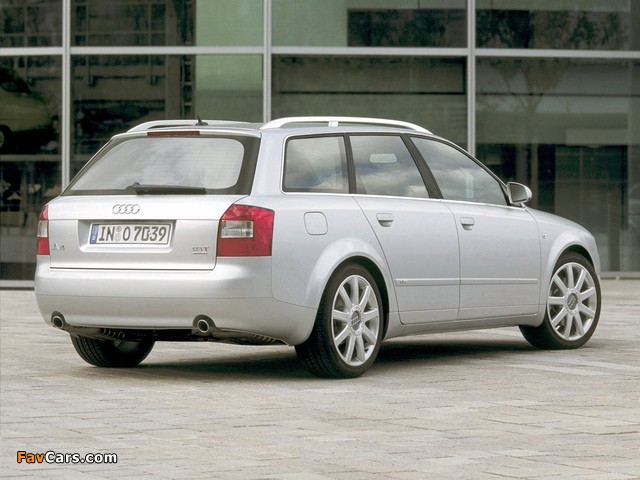 Photos of Audi A4 1.8T S-Line Avant B6,8E (2001–2004) (640 x 480)