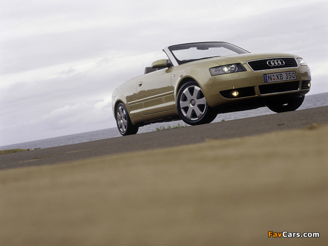 Photos of Audi A4 2.0 Cabrio AU-spec (B6,8H) 2002–06 (640 x 480)