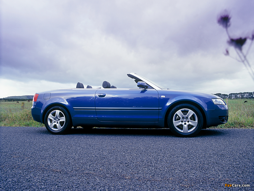 Photos of Audi A4 1.8T Cabrio AU-spec (B6,8H) 2003–06 (1024 x 768)
