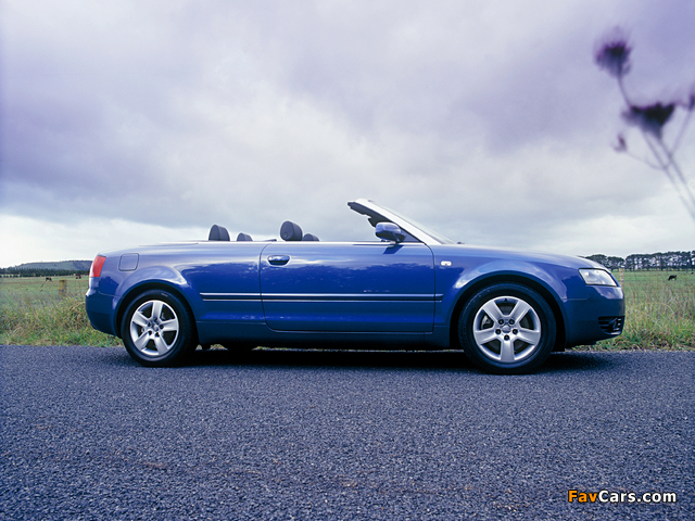 Photos of Audi A4 1.8T Cabrio AU-spec (B6,8H) 2003–06 (640 x 480)