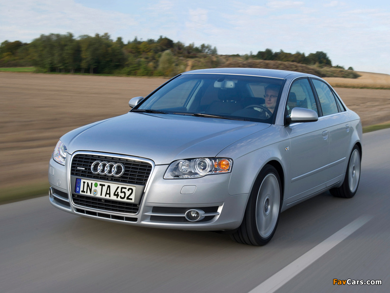 Photos of Audi A4 3.0 TDI quattro Sedan B7,8E (2004–2007) (800 x 600)