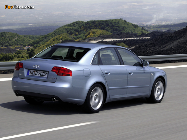 Photos of Audi A4 2.0T Sedan B7,8E (2004–2007) (640 x 480)