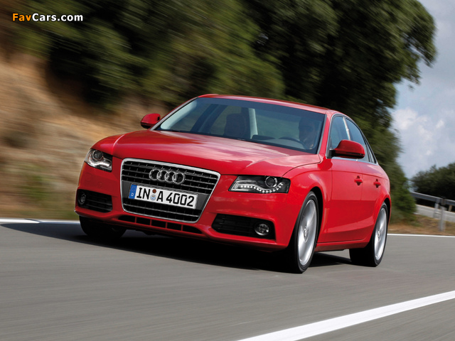 Photos of Audi A4 1.8T Sedan B8,8K (2007–2011) (640 x 480)