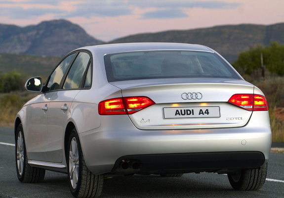 Photos of Audi A4 2.0 TDI Sedan ZA-spec B8,8K (2007–2011)