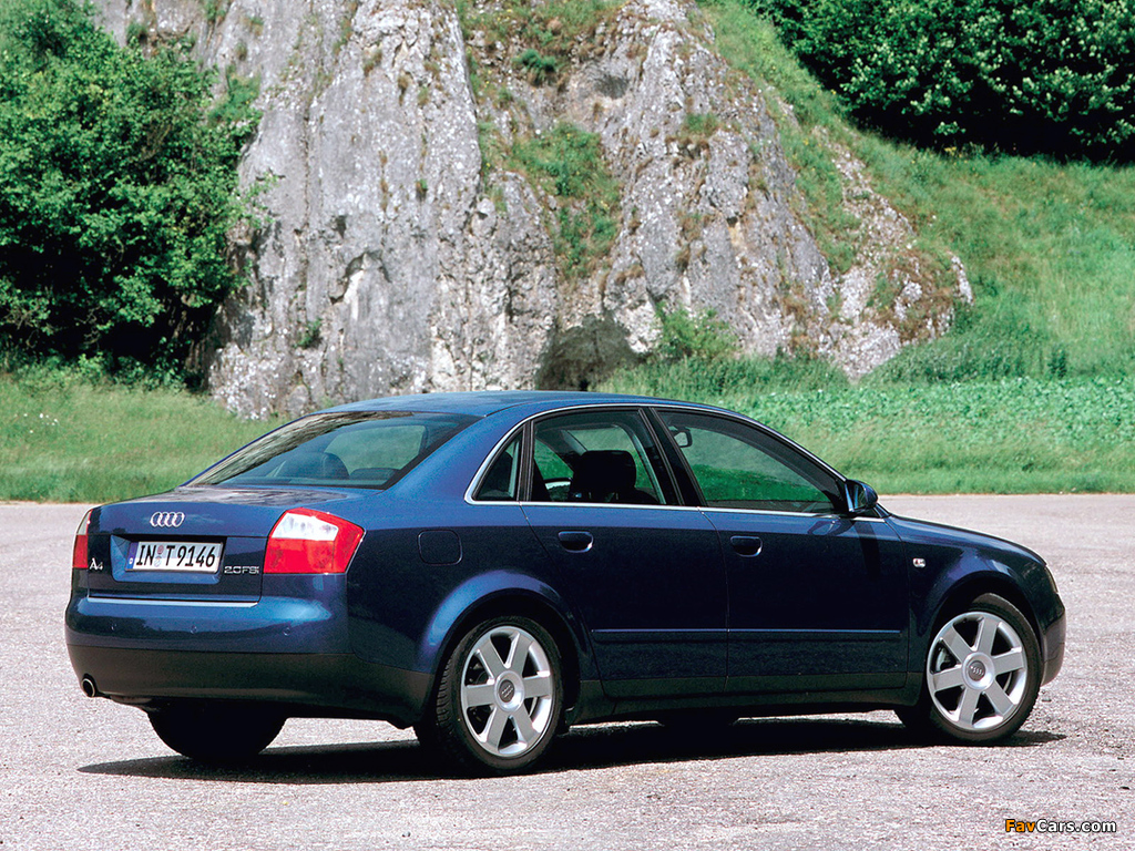 Pictures of Audi A4 2.0 FSI Sedan B6,8E (2000–2004) (1024 x 768)