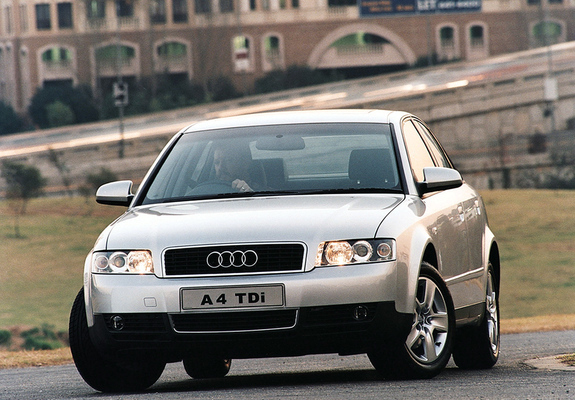 Pictures of Audi A4 1.9 TDI Sedan ZA-spec B6,8E (2000–2004)