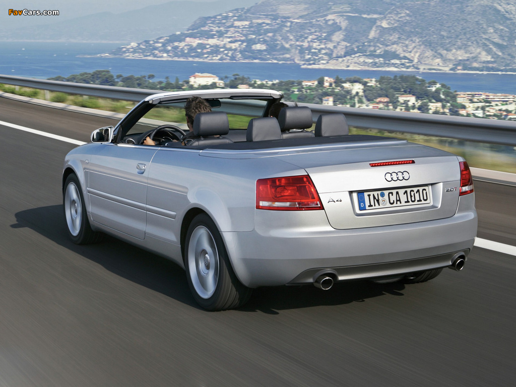 Pictures of Audi A4 2.0T Cabrio B7,8H (2005) (1024 x 768)