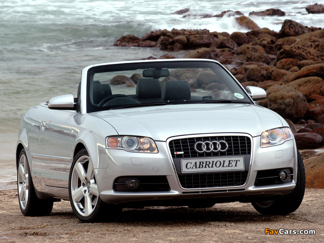 Pictures of Audi A4 2.0T S-Line Cabrio ZA-spec B7,8H (2005) (640 x 480)