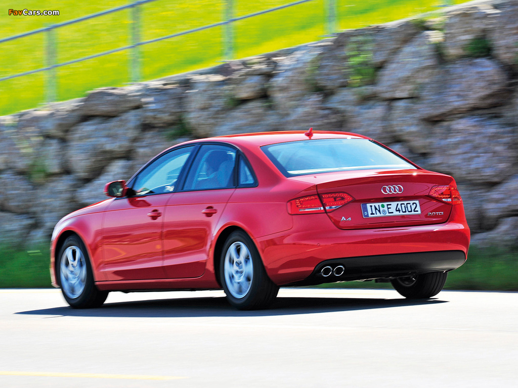 Pictures of Audi A4 2.0 TDIe Sedan B8,8K (2009–2011) (1024 x 768)